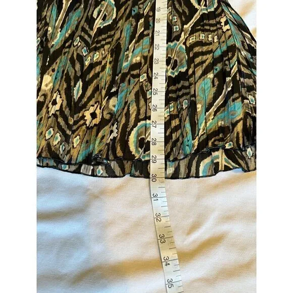 Vintage Alberto Makali Size XL Multicolor Lace Trim Long Sleeve Top Blouse - Picture 11 of 11